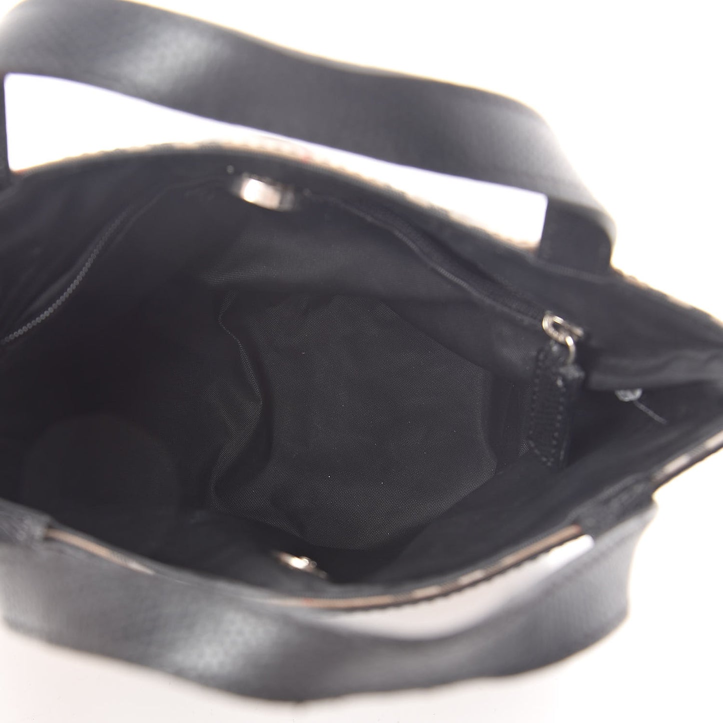 Calfskin House Check Small Tote Black