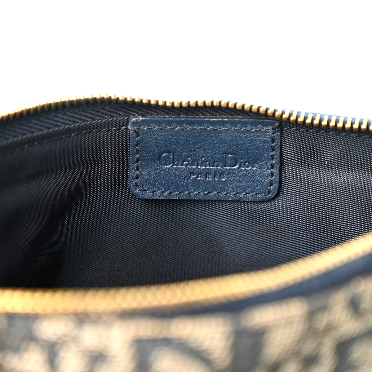 Christian Dior Monogram Mini Saddle Pochette Navy 6 of 10
