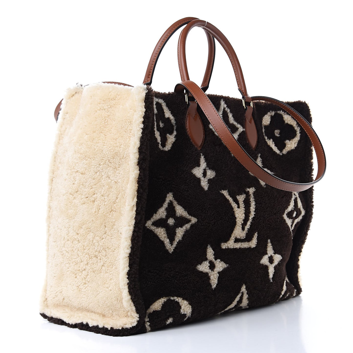 Shearling Monogram Giant Teddy Onthego GM Black White