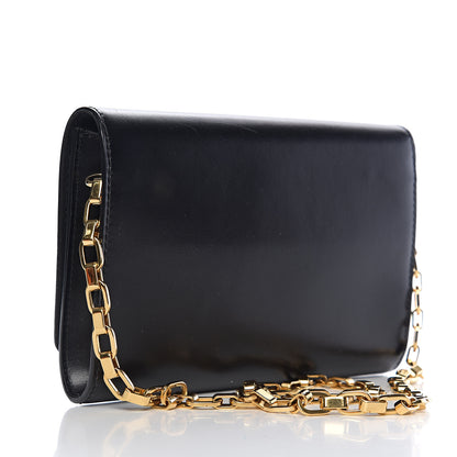 Louis Vuitton Calfskin Chain Louise MM Black 2 of 9