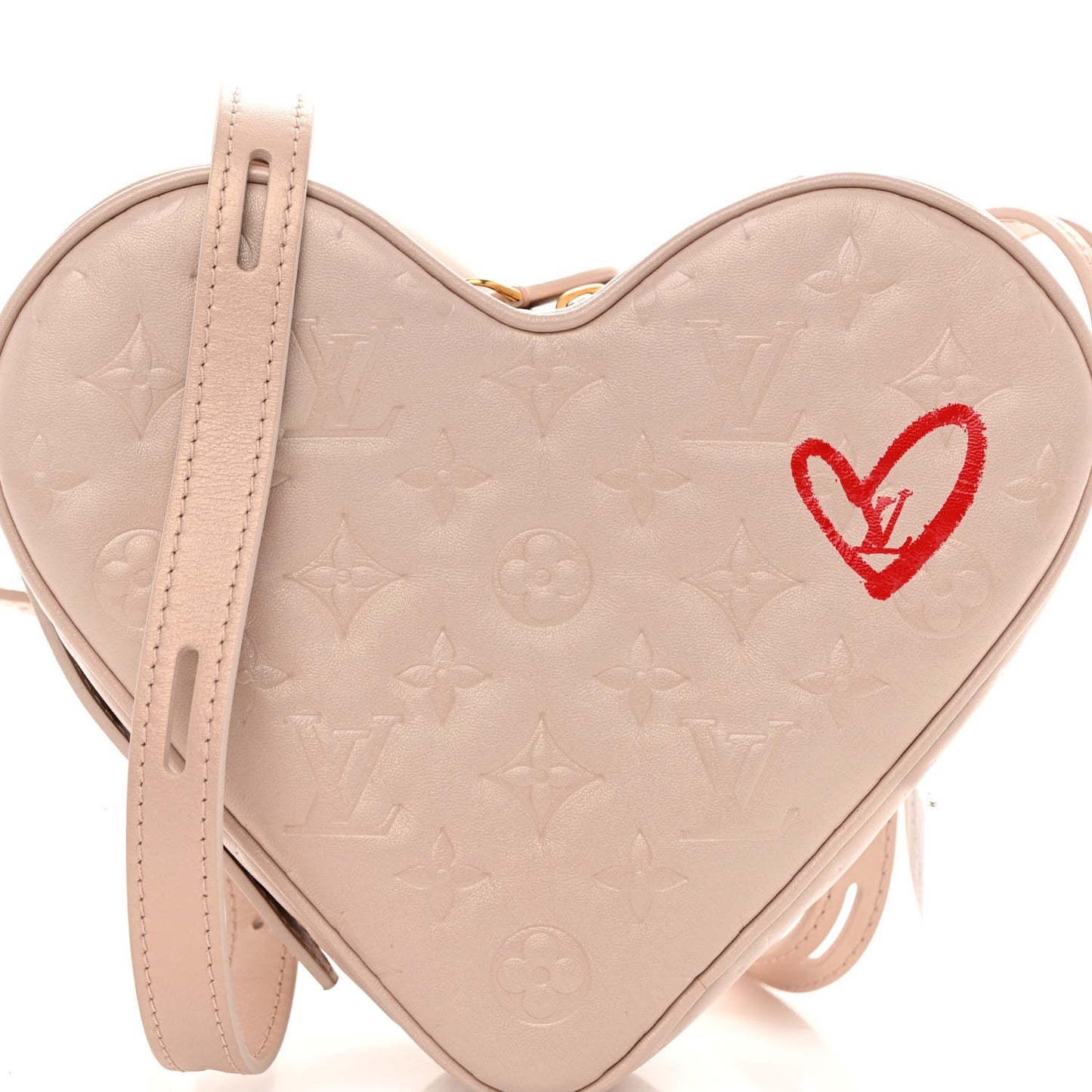 Lambskin Embossed Monogram Fall In Love Sac Coeur Light Pink