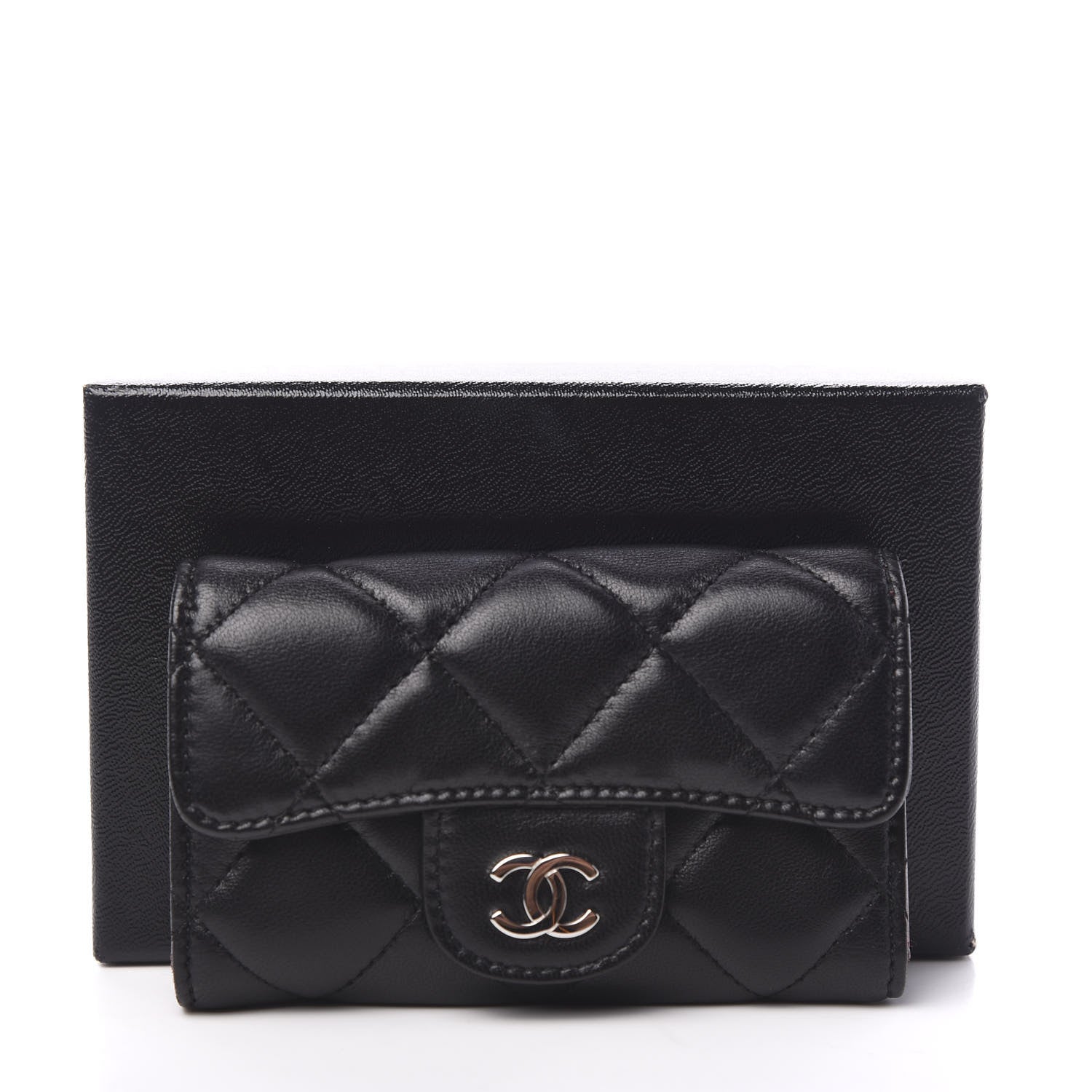 Chanel Lambskin Quilted 6 Key Holder Black 8 of 8