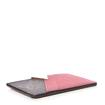 Louis Vuitton Calfskin Monogram Kimono Tote Card Holder Cherry 4 of 6
