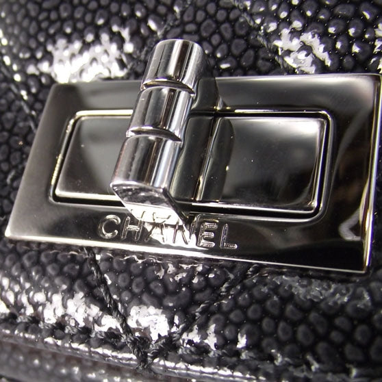 Patent Caviar Quilted 2.55 Flap Black