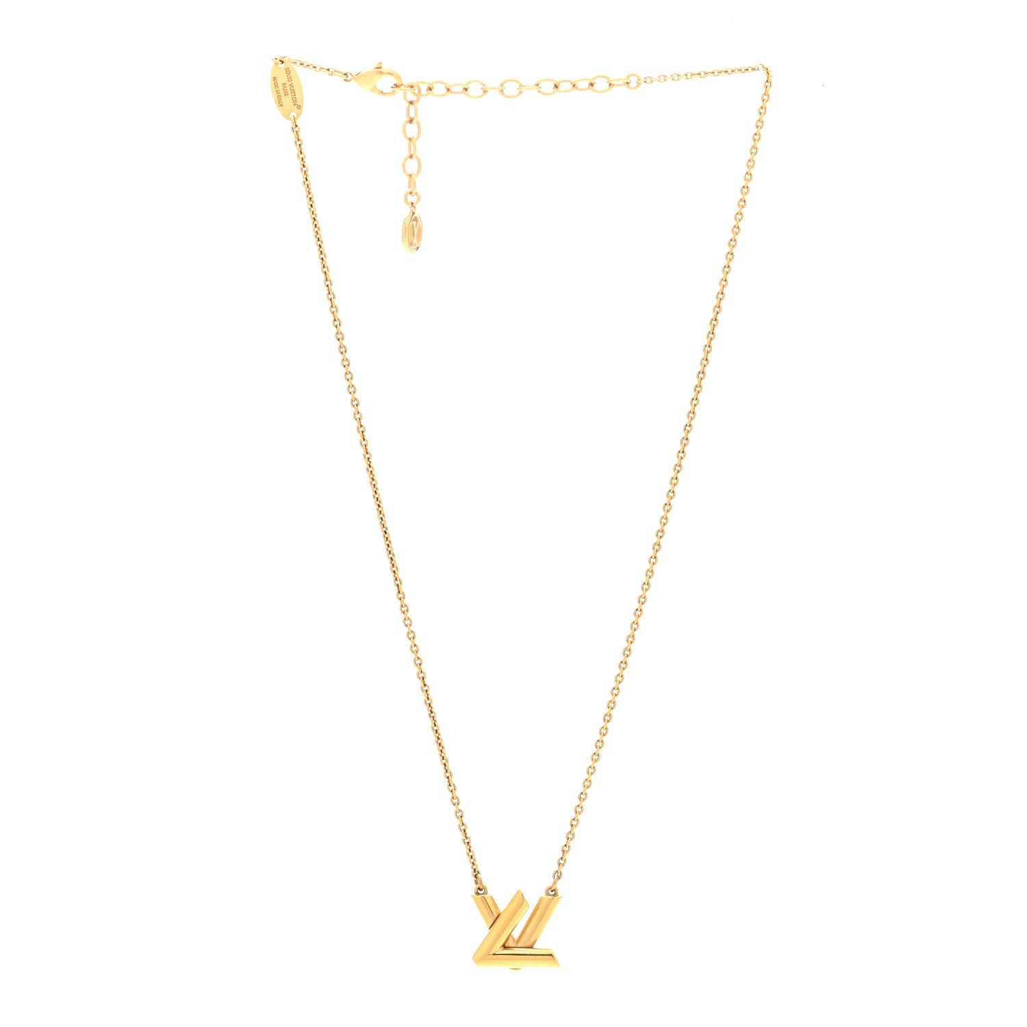Louis Vuitton Metal GO-14 Necklace Gold 3 of 7
