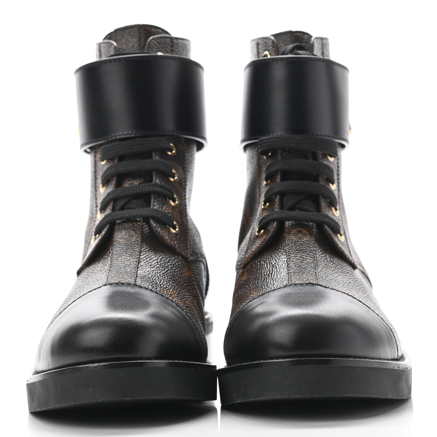 Monogram Calfskin Wonderland Flat Ranger Boots 40 Black