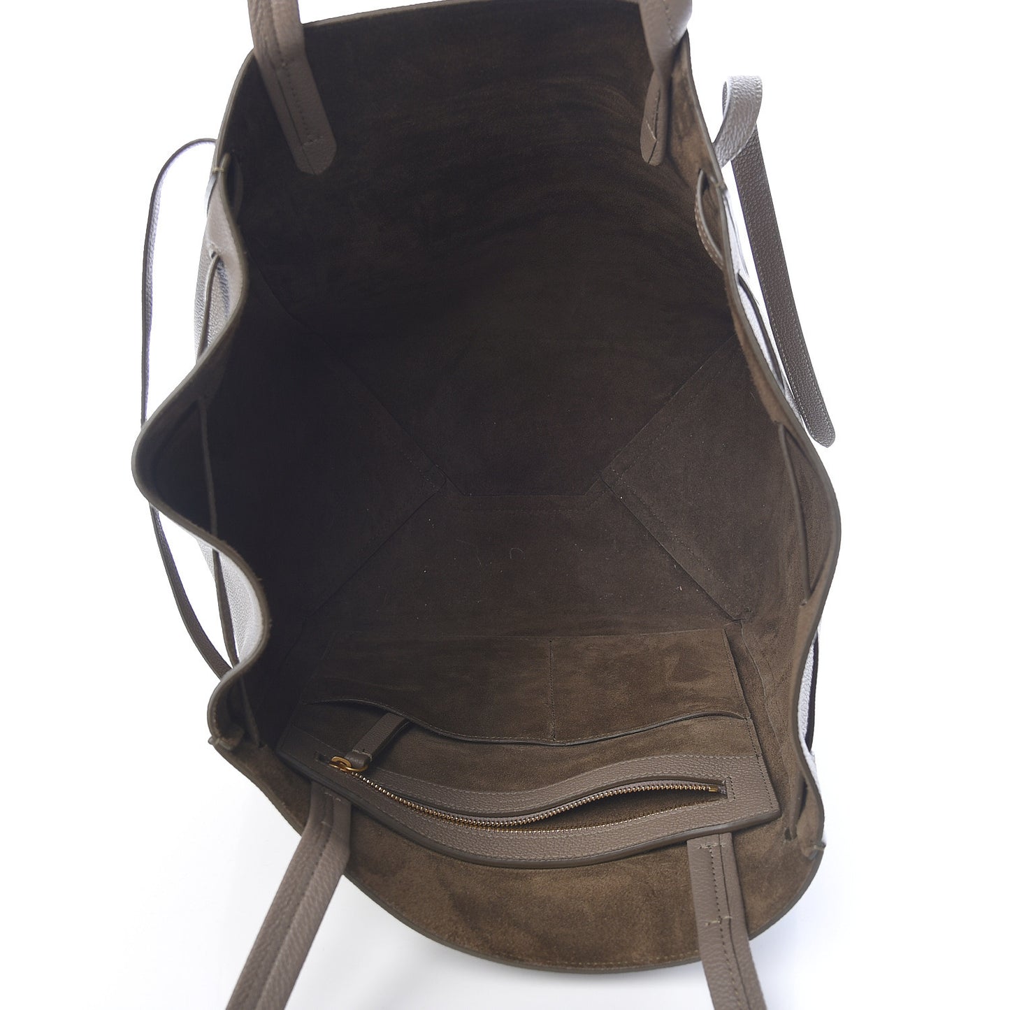 Soft Grained Calfskin Small Belt Cabas Phantom Taupe