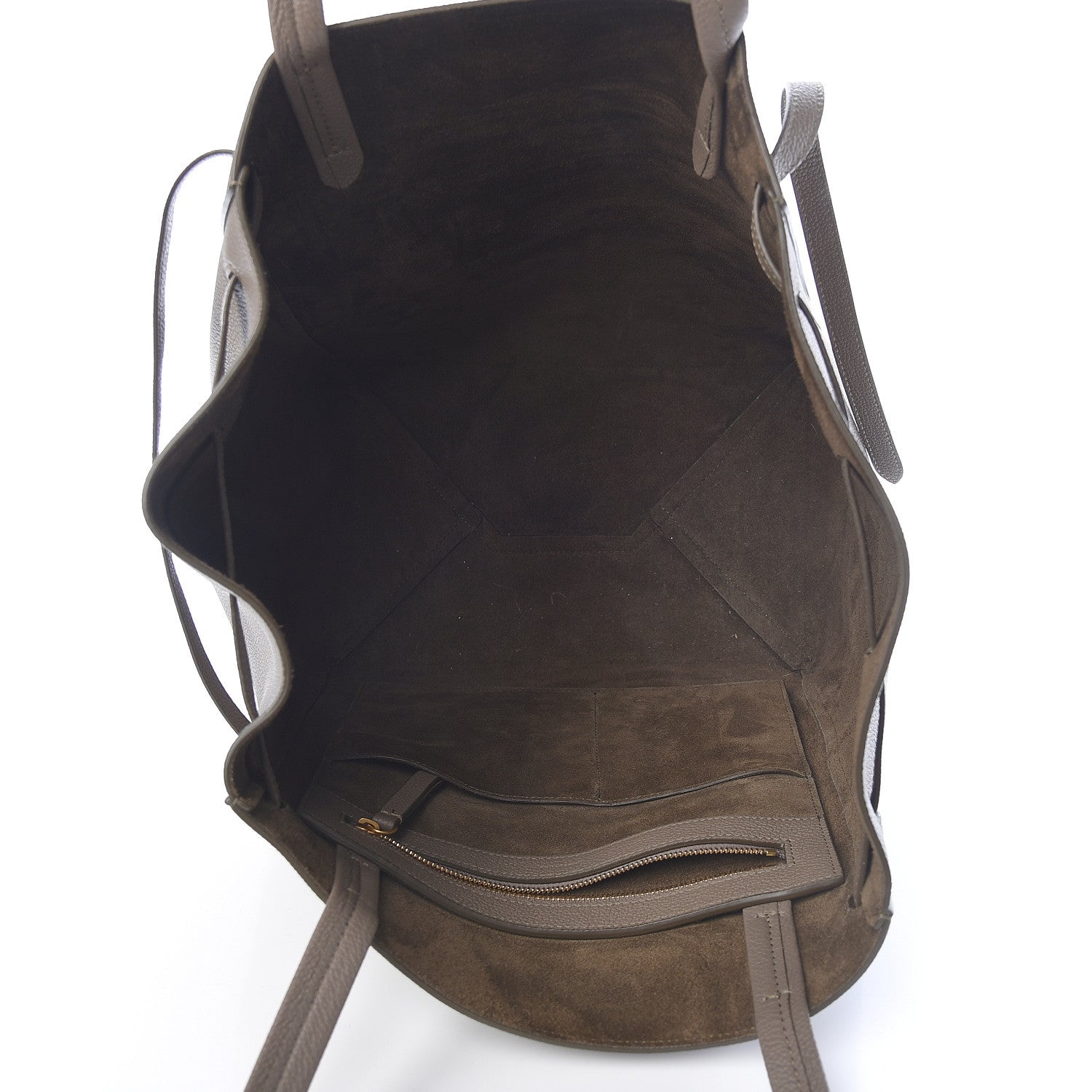 Celine Soft Grained Calfskin Small Belt Cabas Phantom Taupe 5 of 13