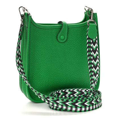 Hermes Taurillon Clemence Allegro Evelyne TPM Bamboo 3 of 9