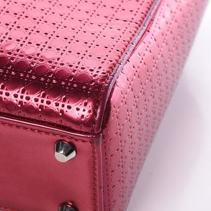 Christian Dior Metallic Patent Micro-Cannage Mini Lady Dior Fuchsia 14 of 14