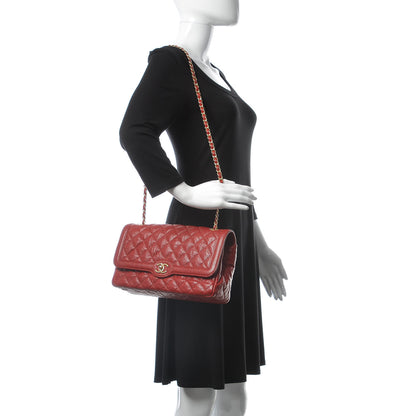 Chanel Crumpled Grained Calfskin Flap Red 2 of 9