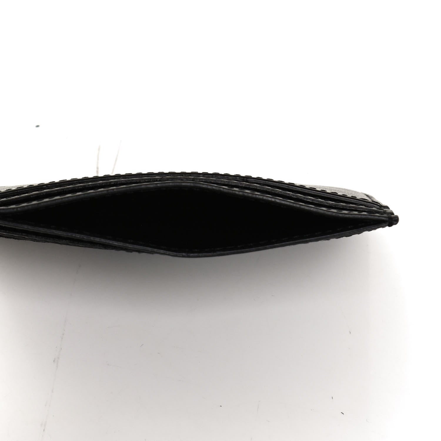 Saint Laurent Calfskin Smoking Forever Patch Credit Card Case Black 7 of 10
