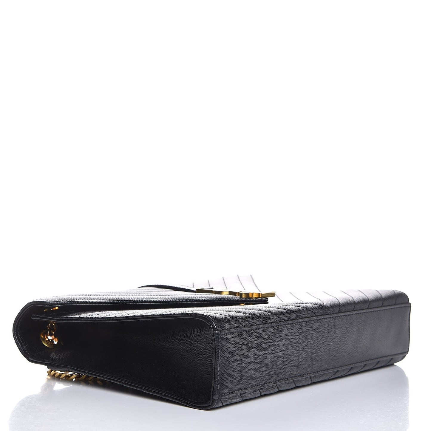 Grain De Poudre Matelasse Chevron Large Monogram Satchel Black