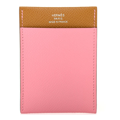 Hermes Epsom Card Holder Rose Confetti Sesame 1 of 8