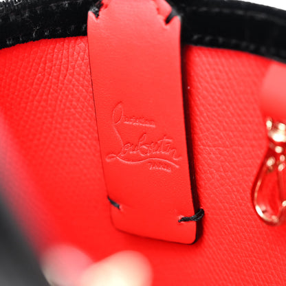 Christian Louboutin Velour Eyelet Nano Cabata Tote Black Multicolor 6 of 14