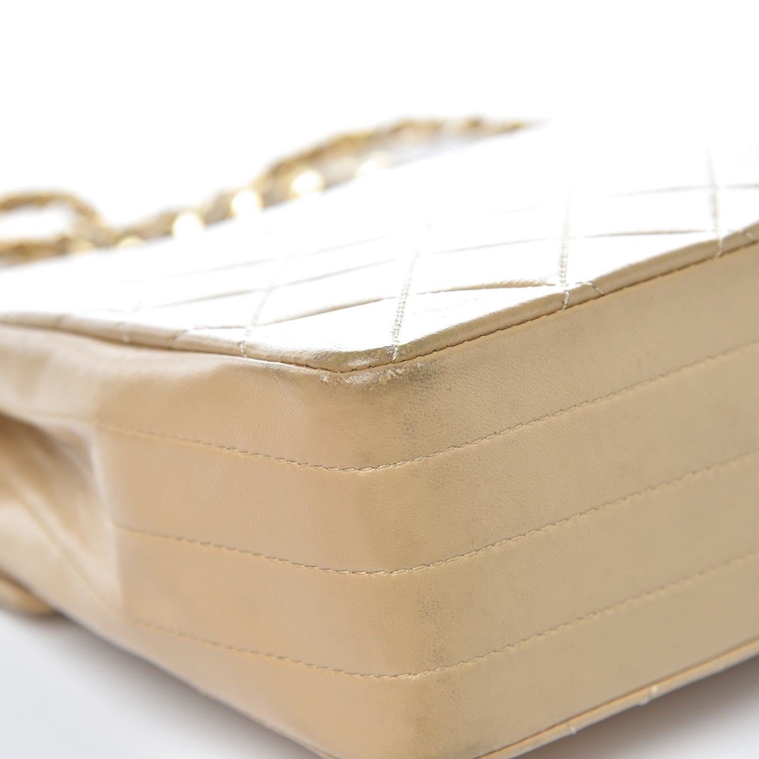 Chanel Lambskin Quilted Medium Single Flap Beige 19 of 19