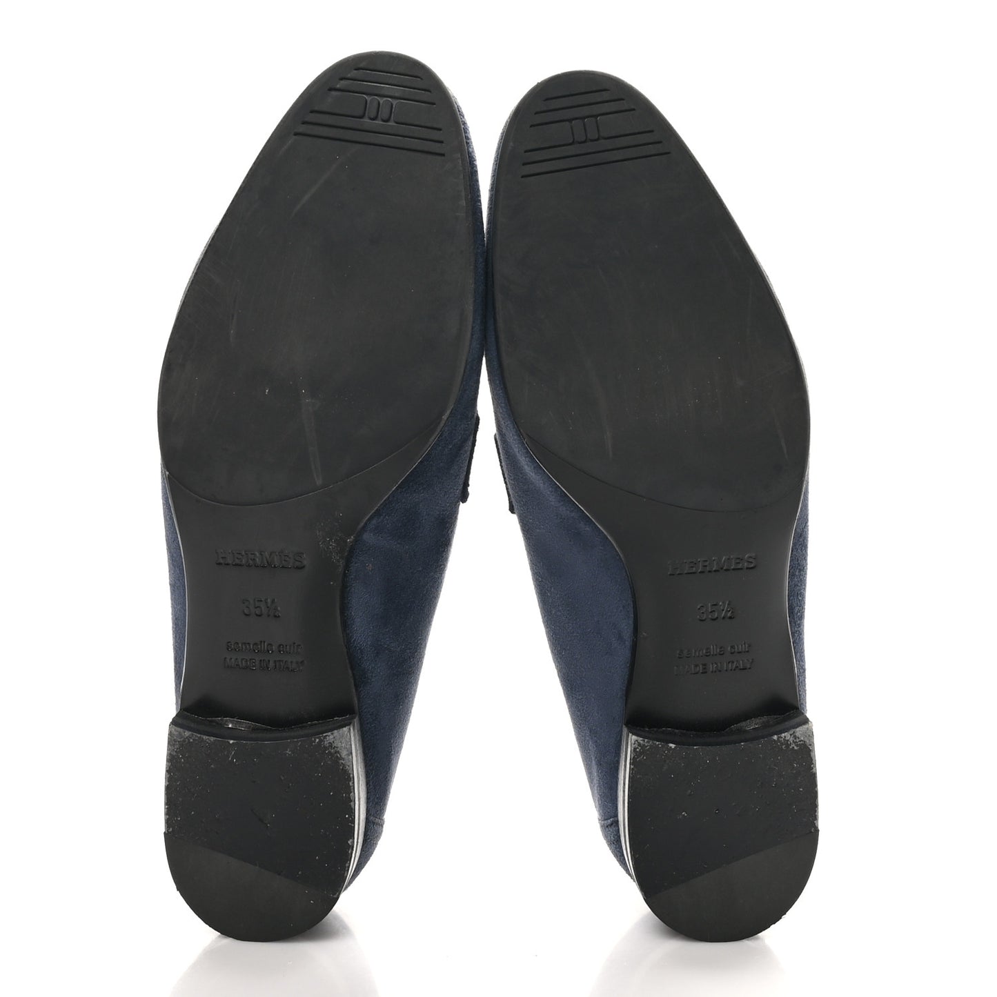 Suede Goatskin Womens Royal Loafers 35.5 Bleu Celeste