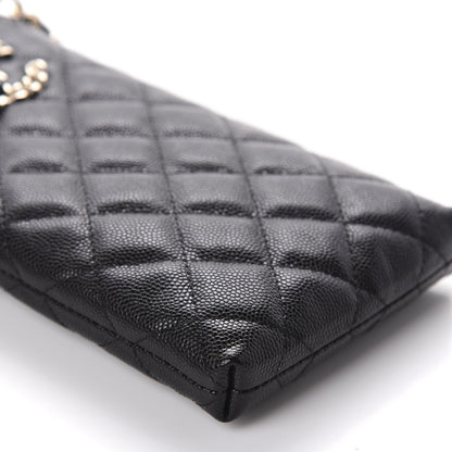 Chanel Caviar Quilted French New Wave Phone Holder With Chain Black 6 of 12