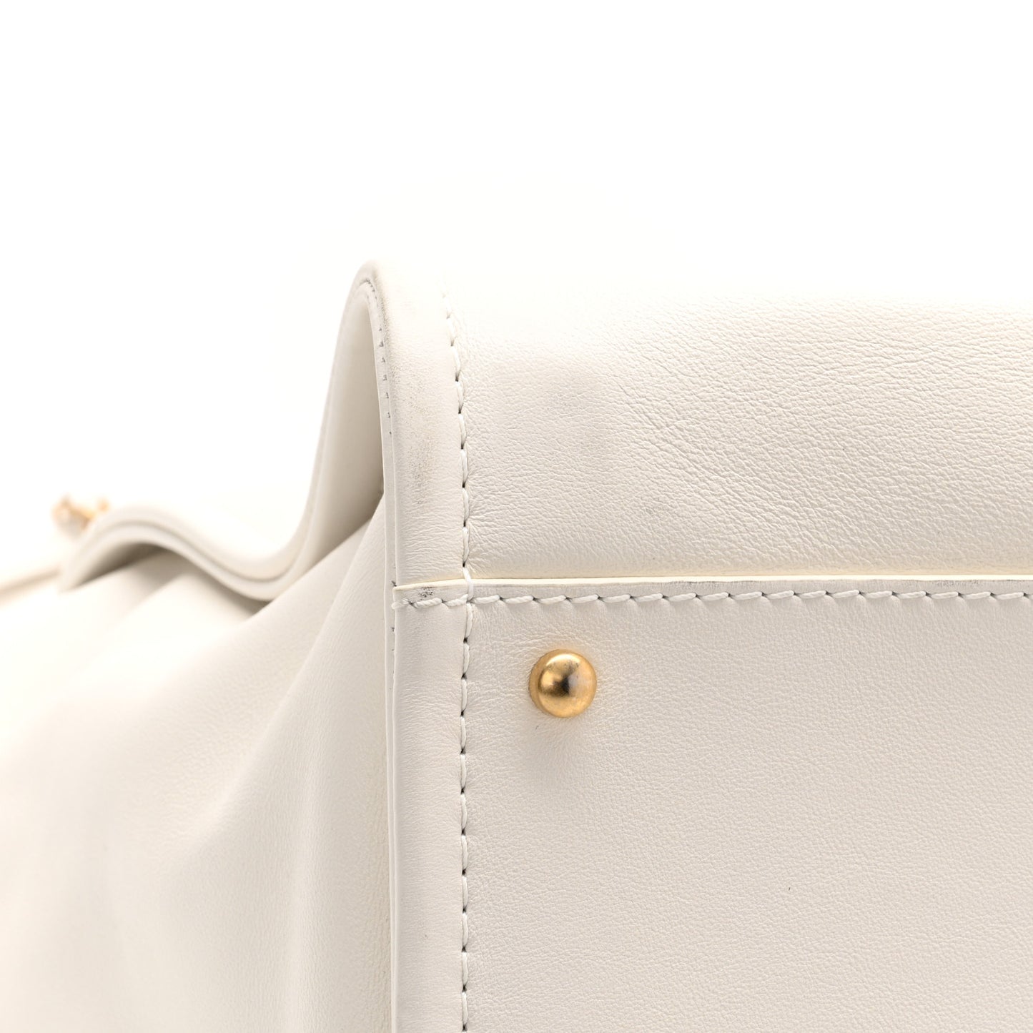 Calfskin Medium Deauville Tote White Multicolor