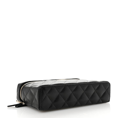 Chanel Caviar Quilted Top Handle Slim Vanity With Chain Black 4 of 11