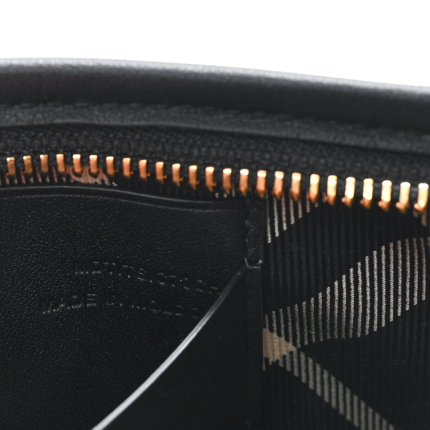 Essential Check Simple Zip Baguette Black Calico