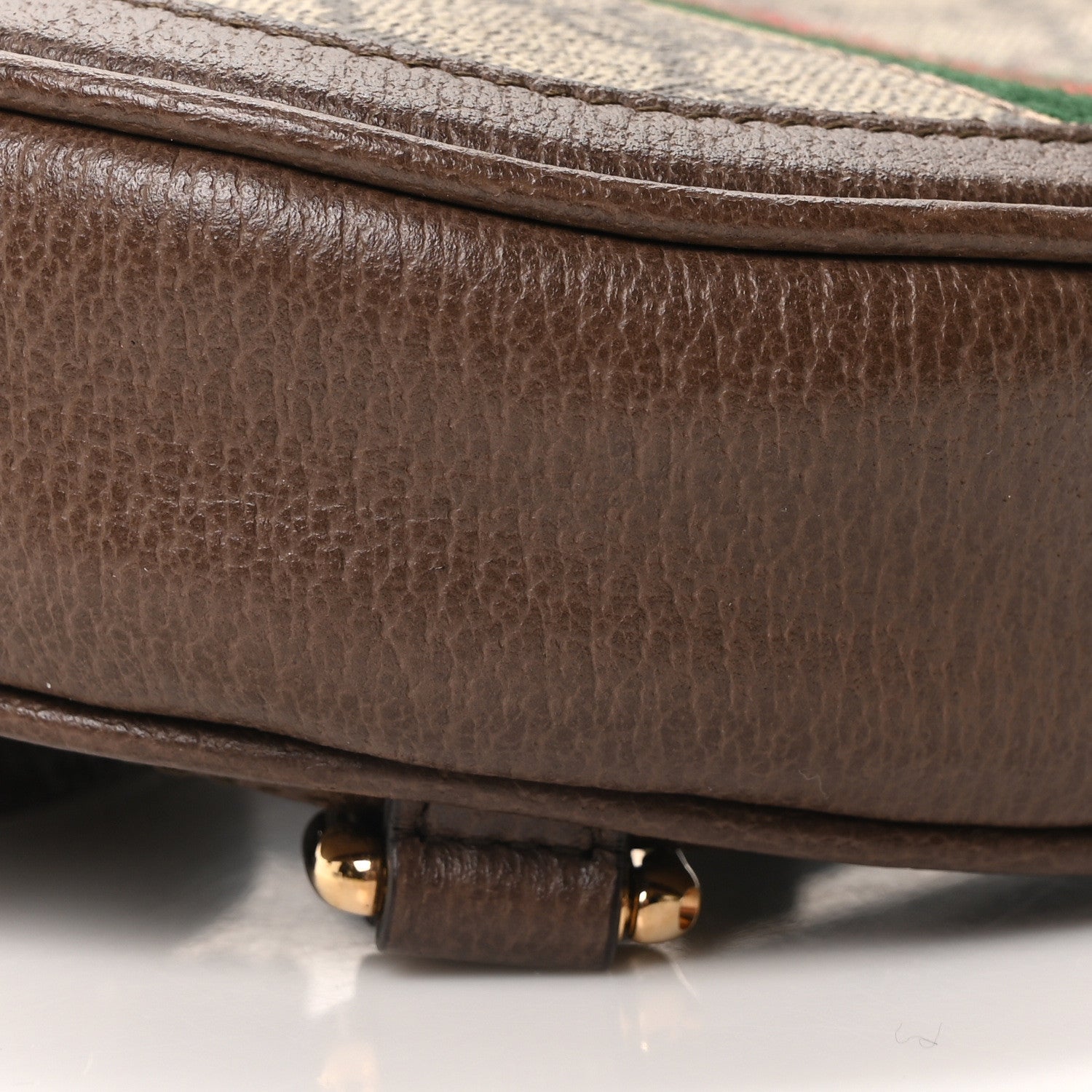 Gucci GG Supreme Monogram Web Mini Ophidia Round Backpack Brown 8 of 9