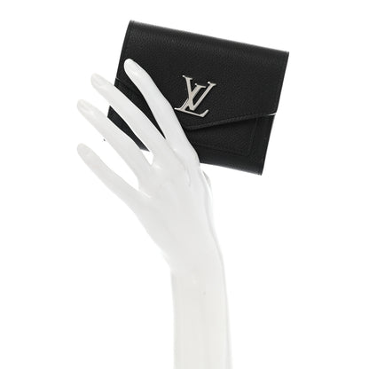 Louis Vuitton Soft Calfskin My Lockme Compact Wallet Black 2 of 8
