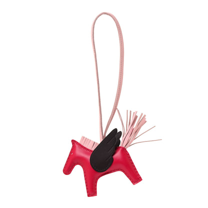Hermes Milo Lambskin Grigri Rodeo Pegase Horse Bag Charm PM Framboise Rose Sakura Rouge Sellier 1 of 3