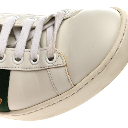 Gucci Calfskin Ayers Bee Embroidered Womens Ace Sneakers 36 White Green 14 of 14