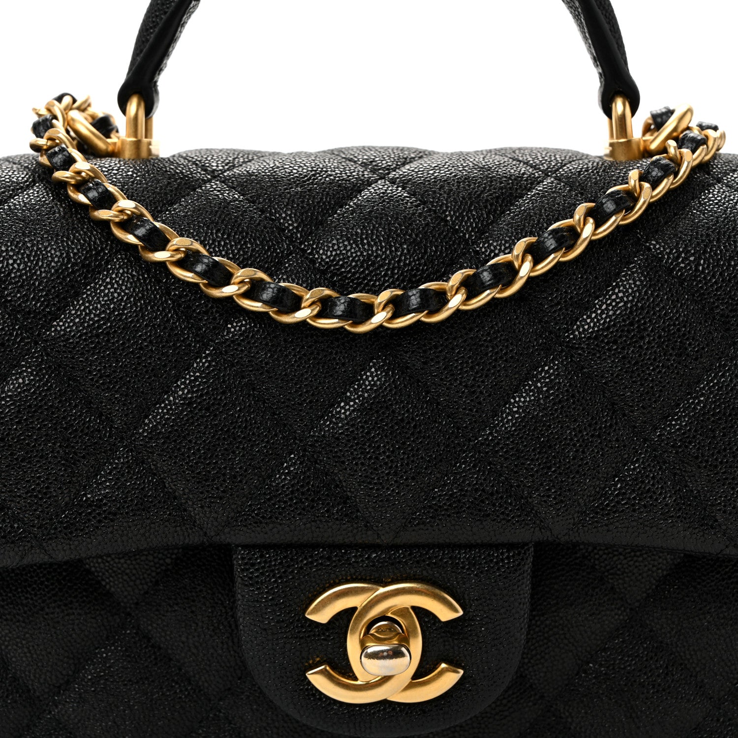 Chanel Caviar Quilted Mini Top Handle Rectangular Flap Black 8 of 10