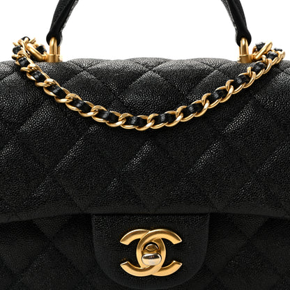 Chanel Caviar Quilted Mini Top Handle Rectangular Flap Black 8 of 10