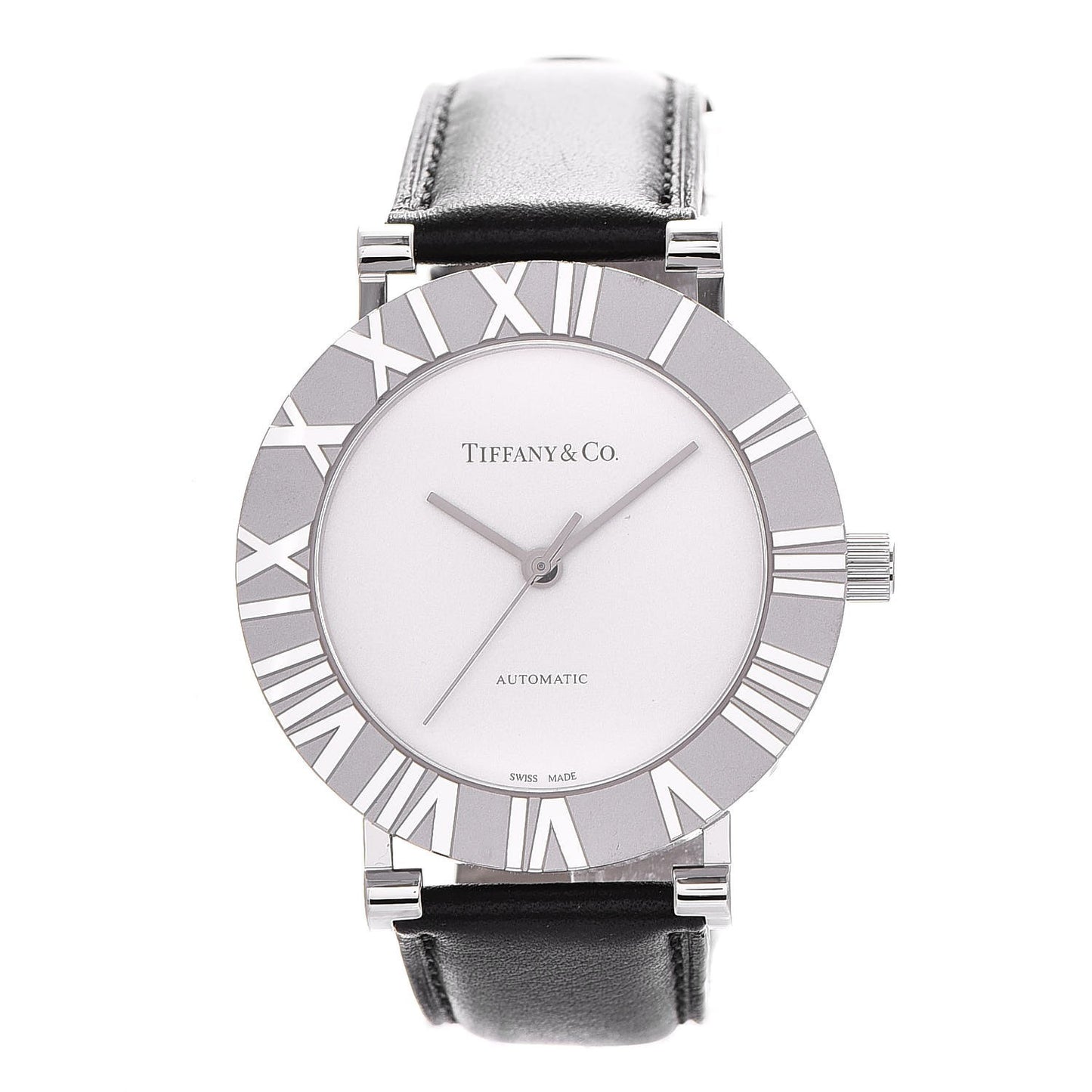 Sterling Silver Calfskin 39mm Atlas Automatic Watch