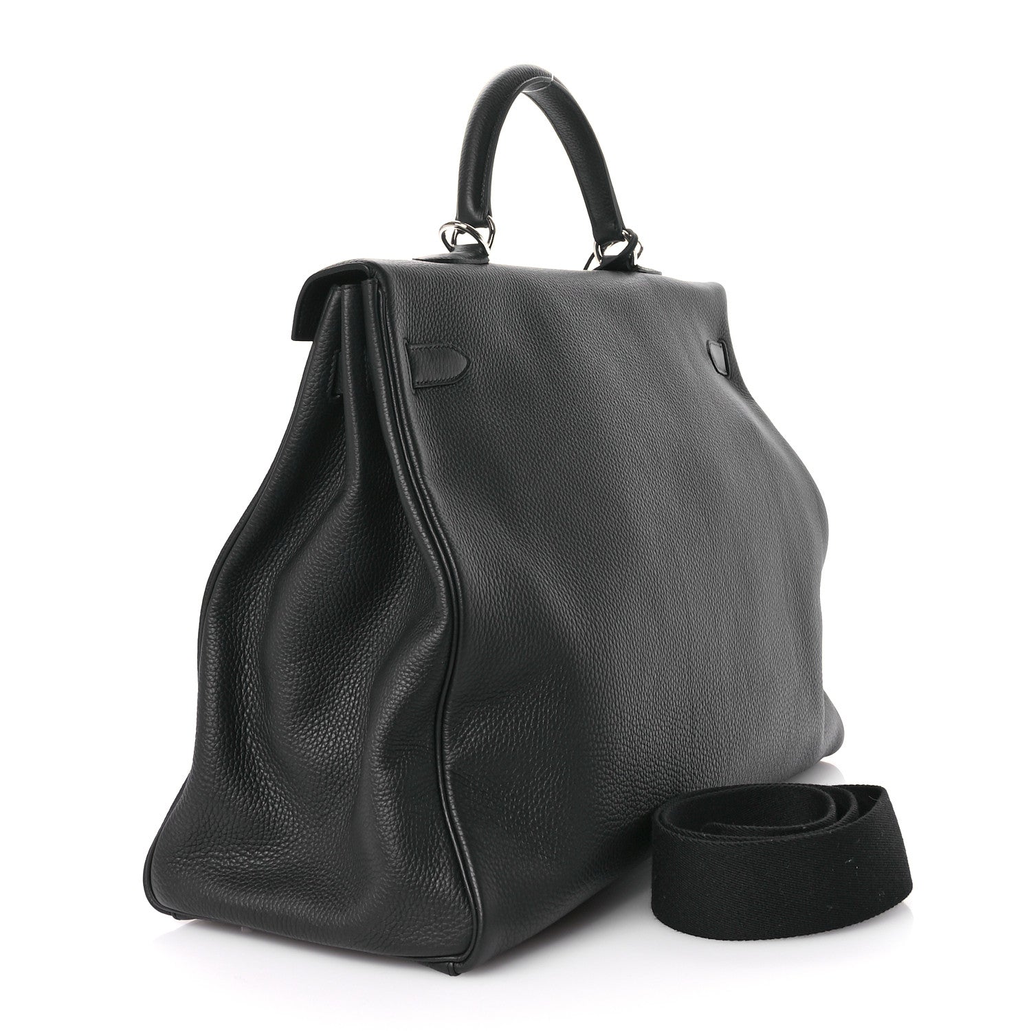 Hermes Taurillon Clemence Voyage Kelly 50 Black 3 of 10