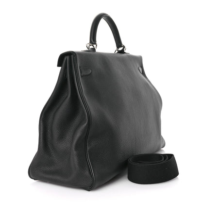Hermes Taurillon Clemence Voyage Kelly 50 Black 3 of 10