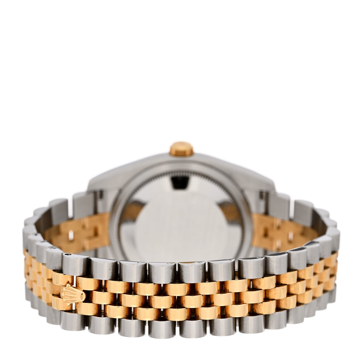 Stainless Steel 18K Yellow Gold Diamond 36mm Oyster Perpetual Datejust Watch Black 116233