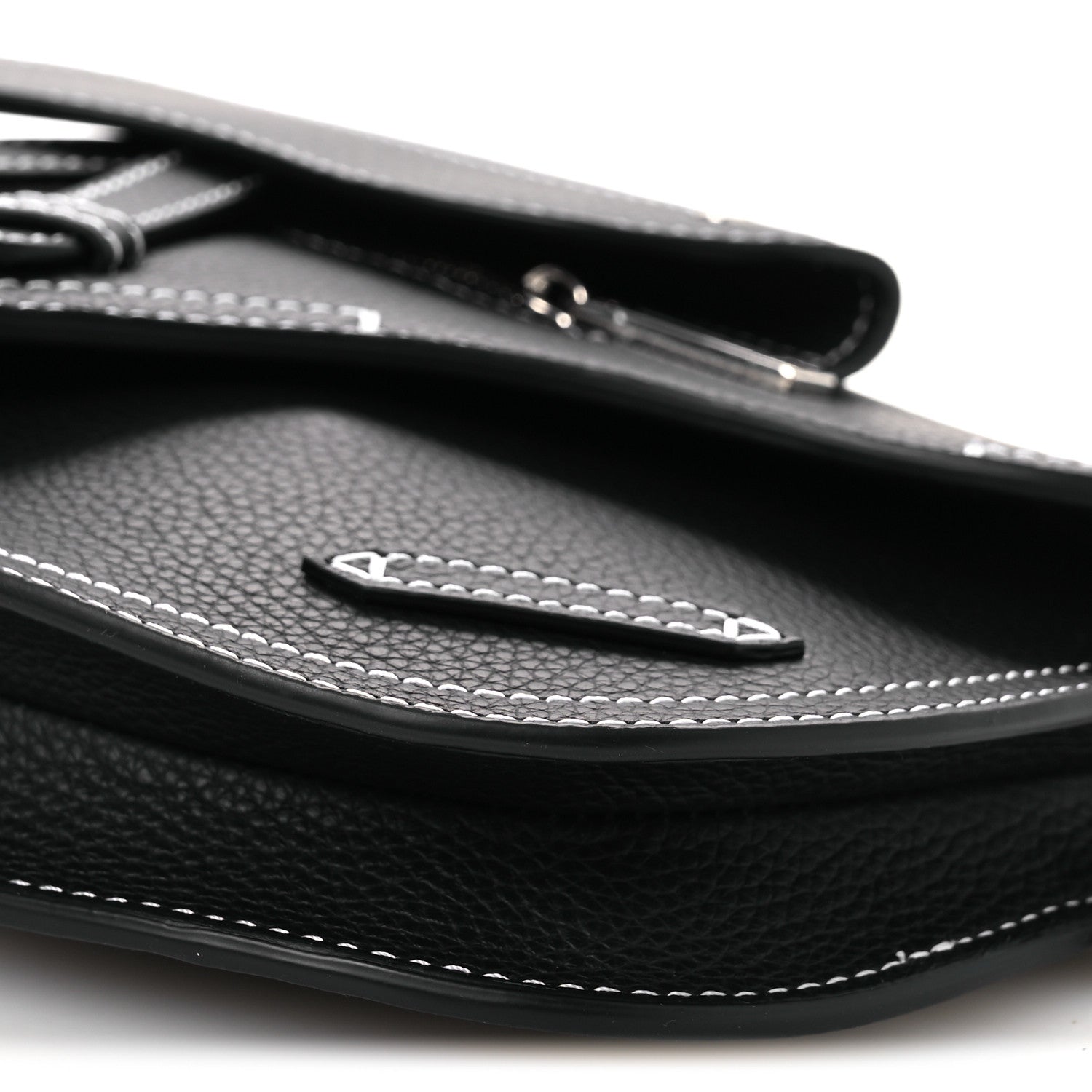 Christian Dior X KAWS Grained Calfskin Saddle Pouch Black 10 of 10
