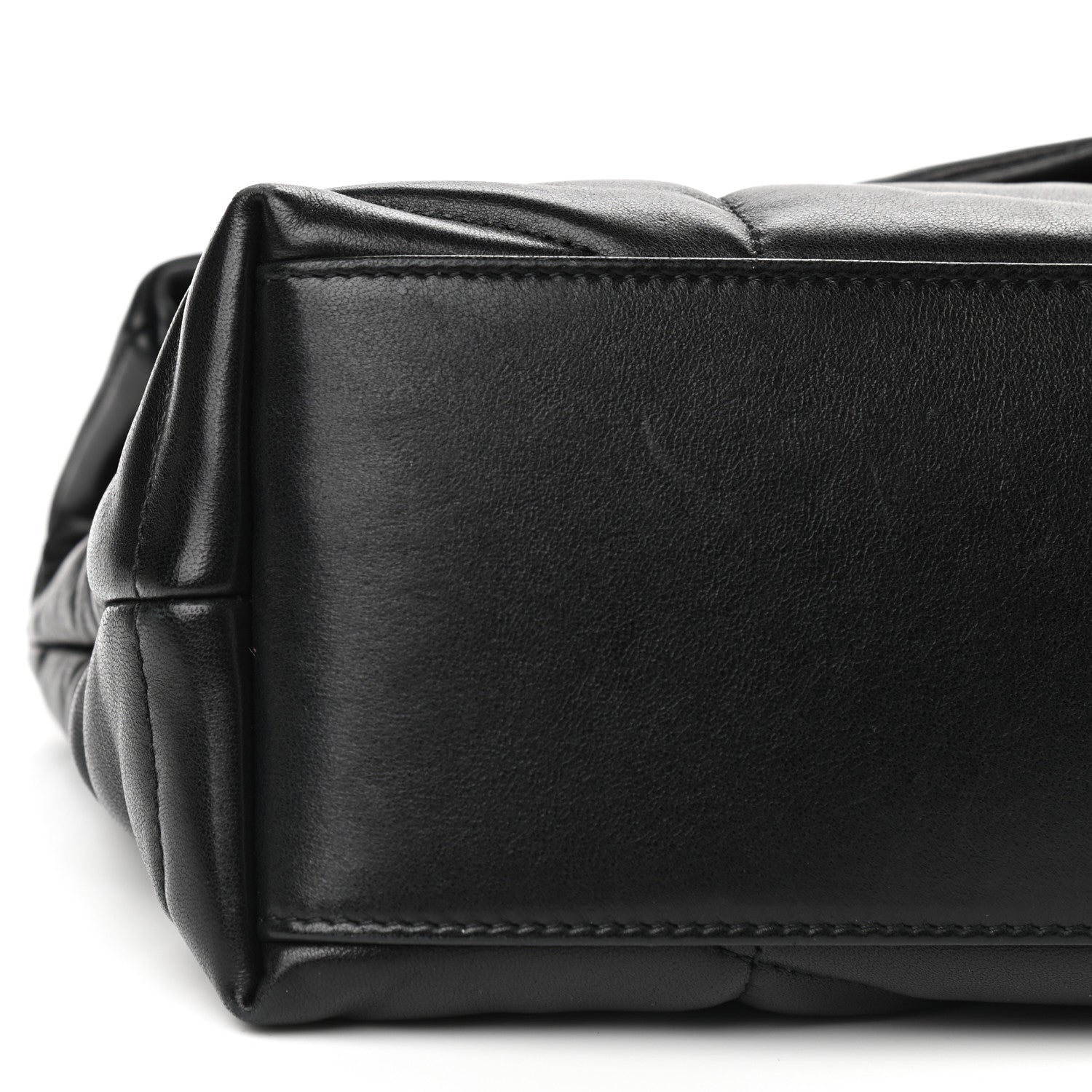 Saint Laurent Lambskin Quilted Small Loulou Puffer Monogram Chain Satchel Black 10 of 11