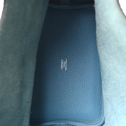 Hermes Taurillon Clemence Picotin Lock 18 PM New Blue Jean 5 of 10