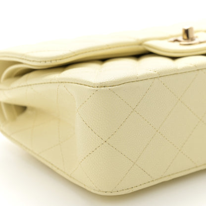 Chanel Caviar Quilted Small Double Flap Light Yellow 9 of 10