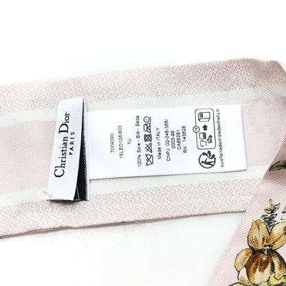 Christian Dior Silk Twill D-Floral Mitzah Scarf Rose Multicolor 3 of 3