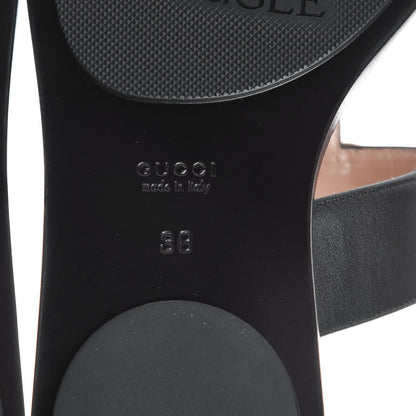 Gucci Calfskin Double G Thong Sandals 38 Black 6 of 9