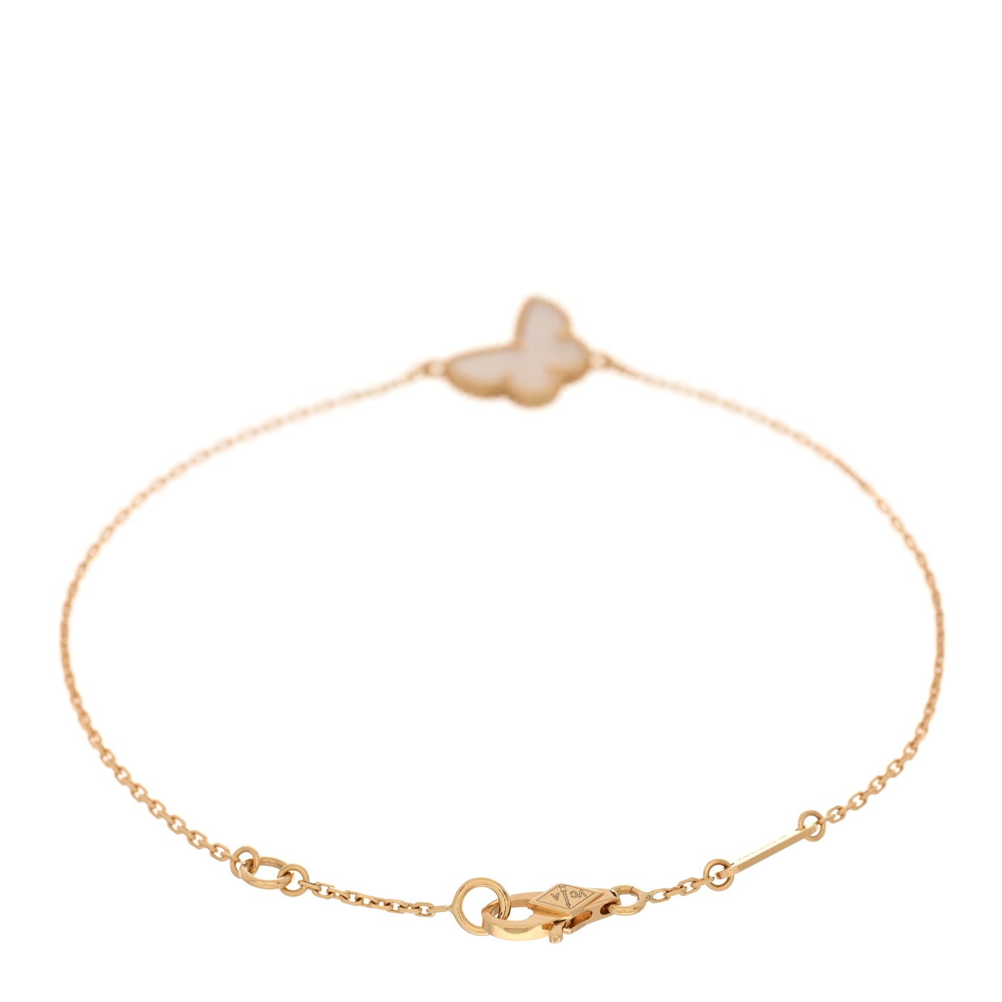 18K Yellow Gold Mother of Pearl Sweet Alhambra Butterfly Bracelet