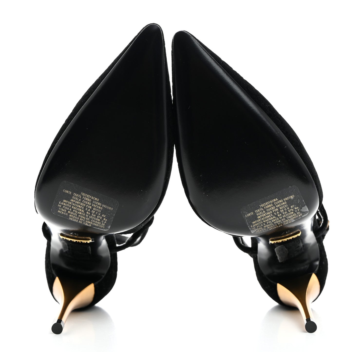 Velvet GG Monogram Slingback 115mm Pumps 37 Black
