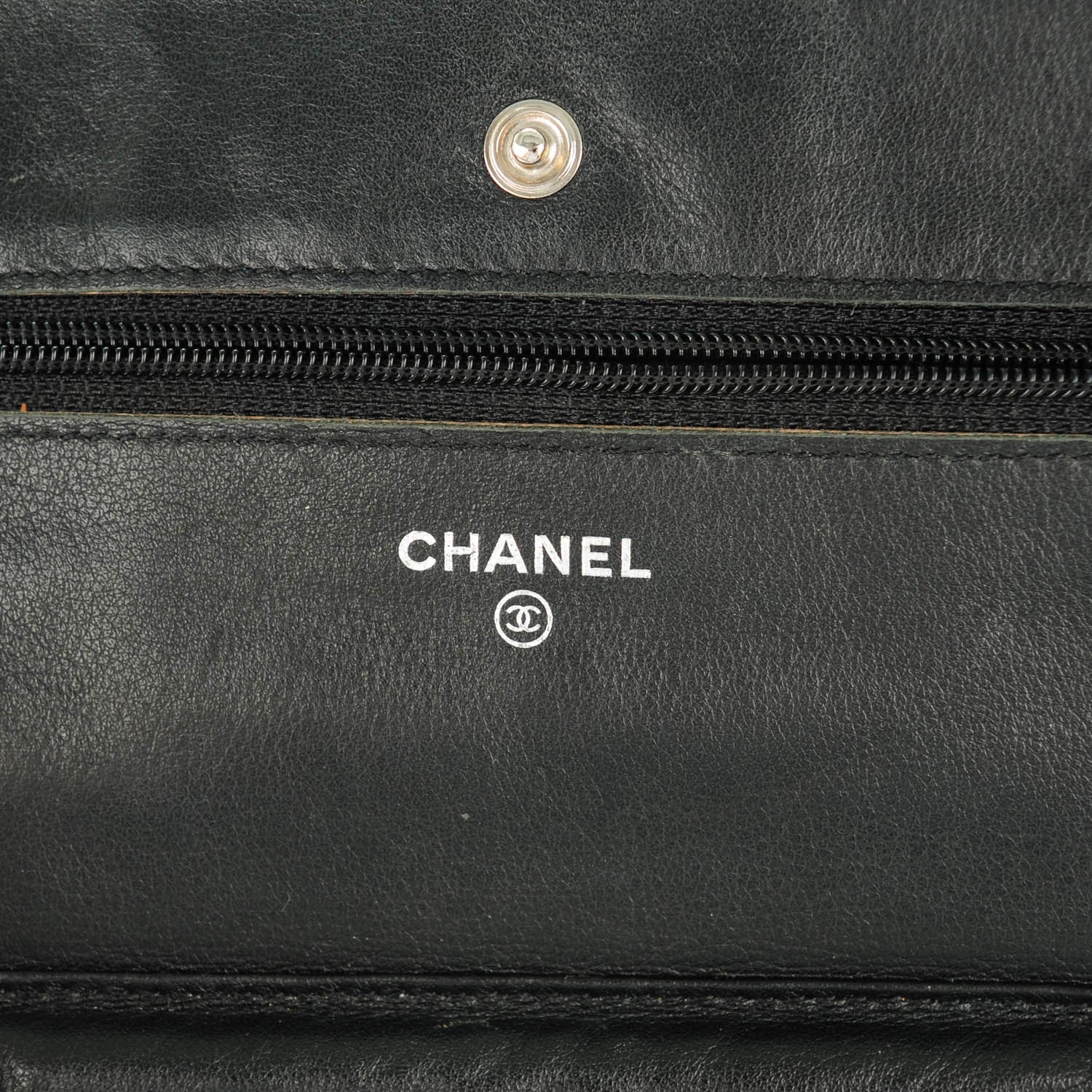 Chanel Caviar Timeless CC Wallet On Chain WOC Black 6 of 8