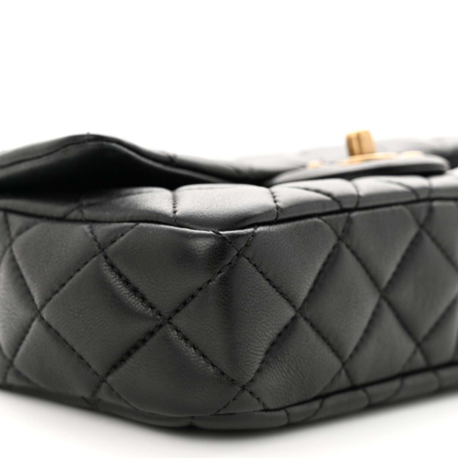 Chanel Lambskin Small Grocery By Chanel Flap Black 12 of 16