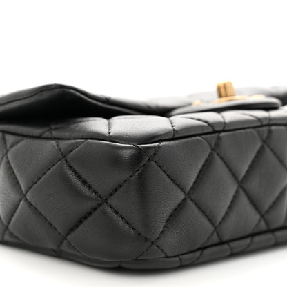 Chanel Lambskin Small Grocery By Chanel Flap Black 12 of 16
