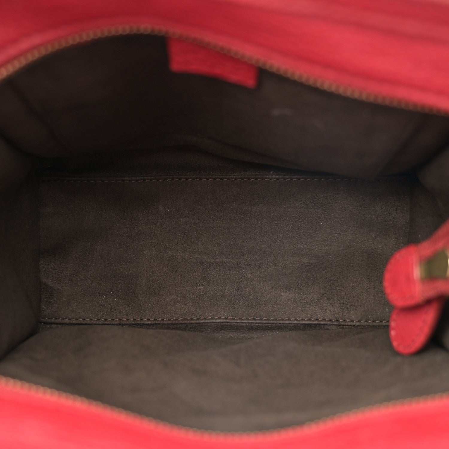 Celine Pebbled Calfskin Nano Luggage Red 5 of 13