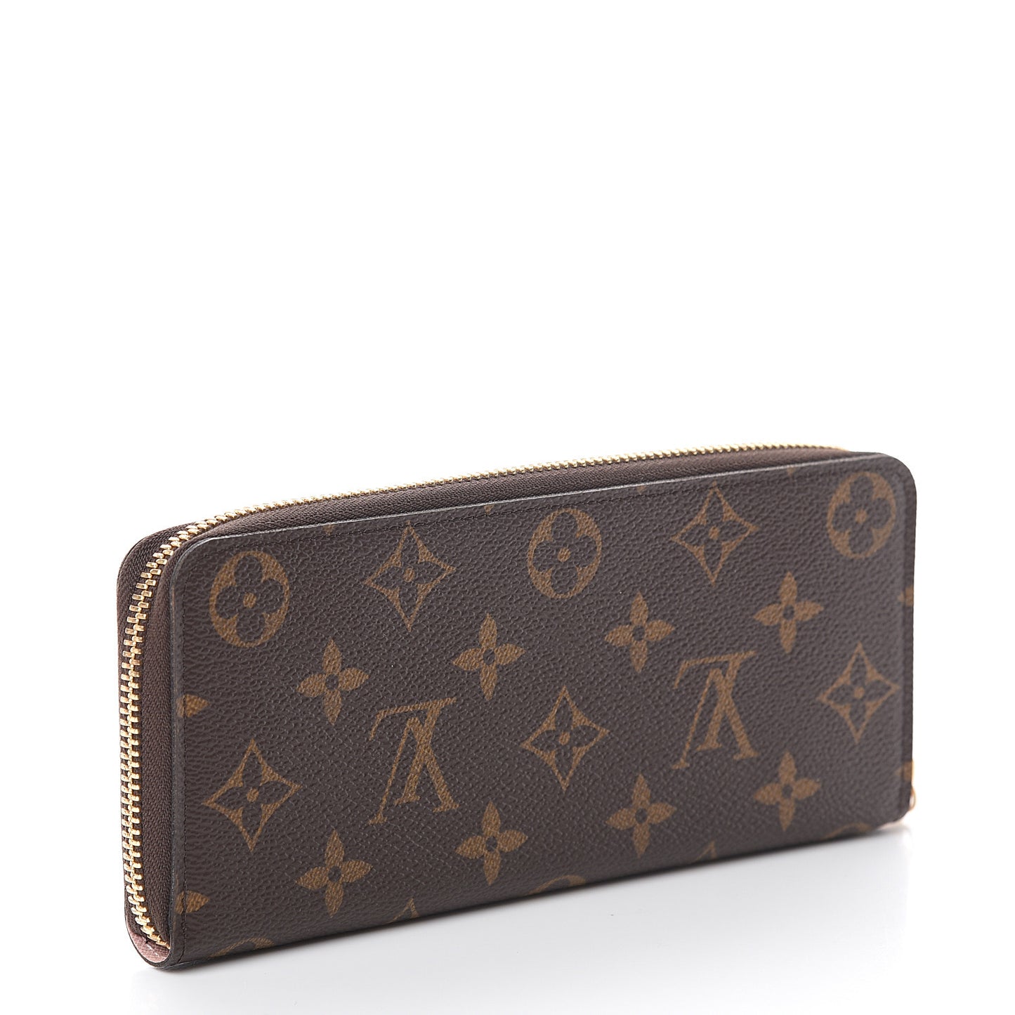 Monogram Clemence Wallet Rose Ballerine