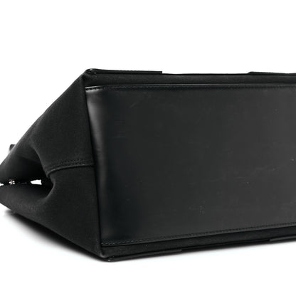 Balenciaga Cotton Canvas Calfskin S Navy Cabas Black 9 of 11