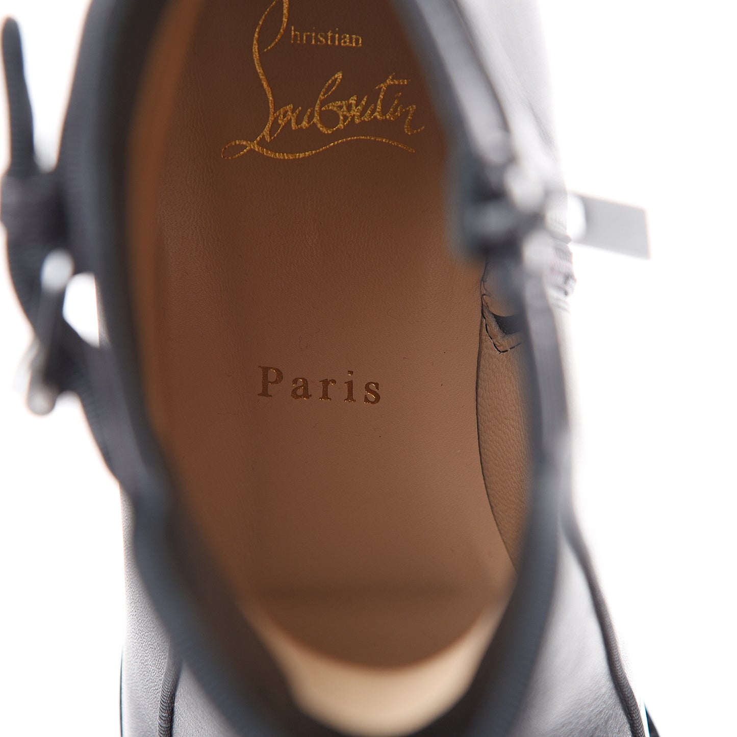 Calfskin Ecritoir Flat Ankle Boots 39 Black